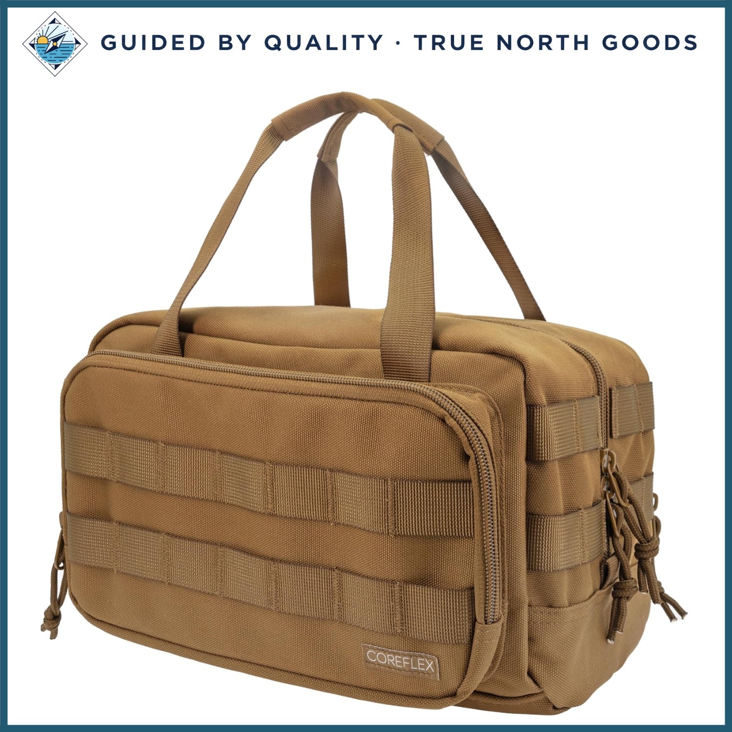 Water-Repellent Tactical Gear Bag with 9 Compartments for Tools and Accessories