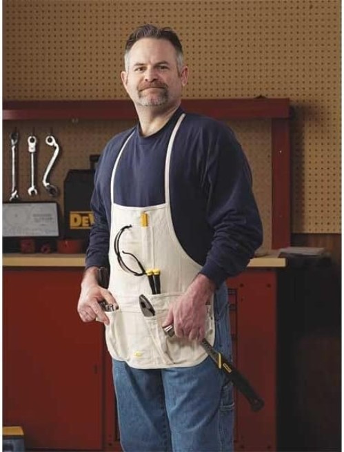 Durable Cotton Tool Holster Apron with 5 Pockets – Machine Washable, USA Made