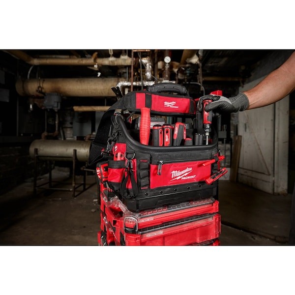 Milwaukee Tool 48-22-8317 Tool Tote, Red, Ballistic Polyester, 39 Pockets