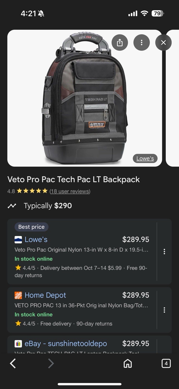 VETO PRO PAC Tech Pac MC Tool Backpack – VPP1050