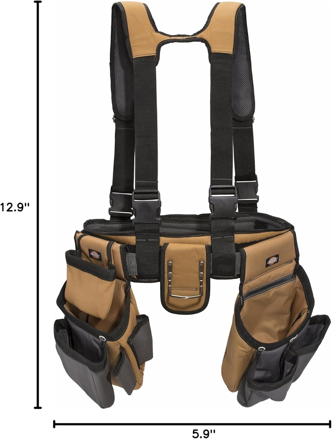4-Piece Heavy Duty Carpenter Tool Belt Rig with Padded Suspenders and Cooling Me