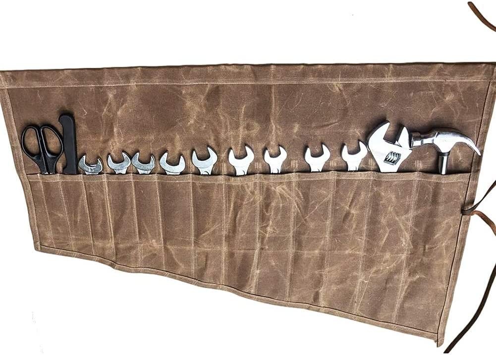 Super Tool Roll Organizer & Pouch – 14-Pocket 28″ L x 12″ W x 20″ H, Silver