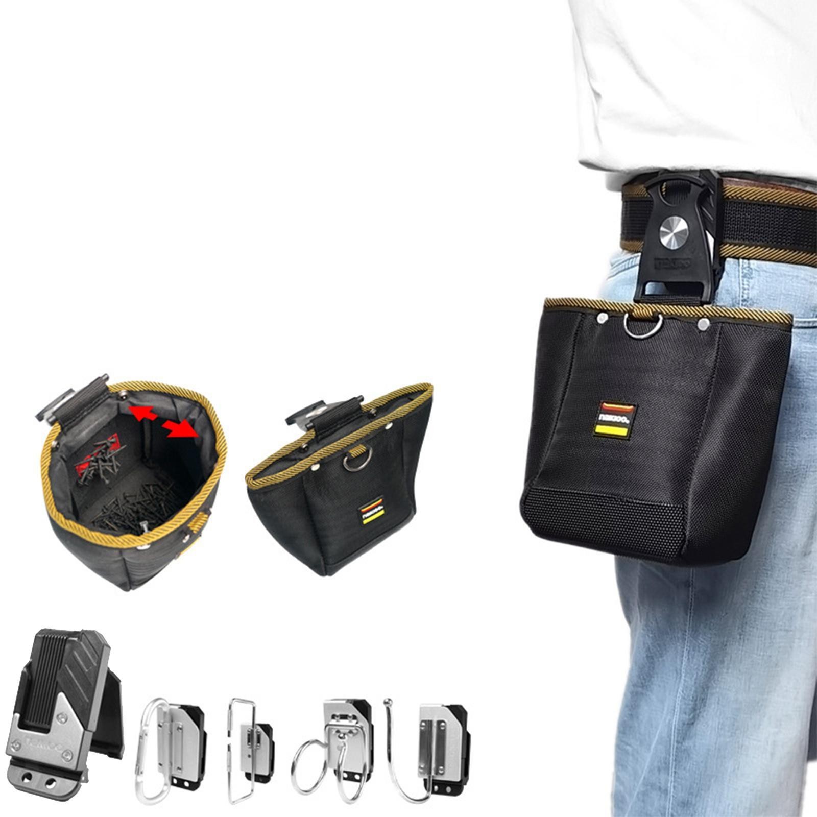 Tool Pouch with Belt Clip Quickly Attach and Release Oxford Scratch Resistant
