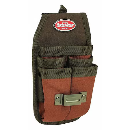 Bucket Boss 54184 Tool Pouch, Tool Sheath, Green, Polyester, 4 Pockets