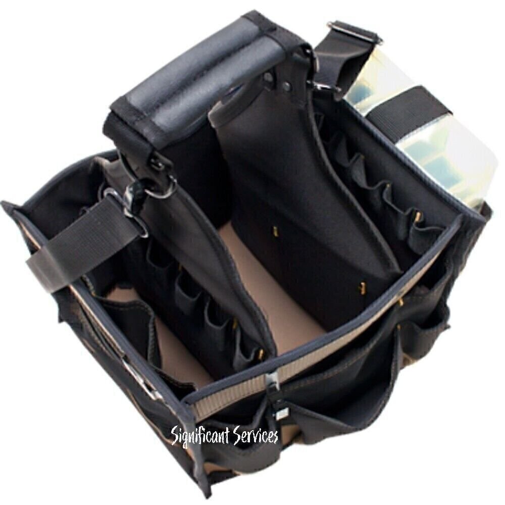CLC Custom LeatherCraft 1528 Heavy Duty Electrical Tool Bag Carrier 23 Pocket