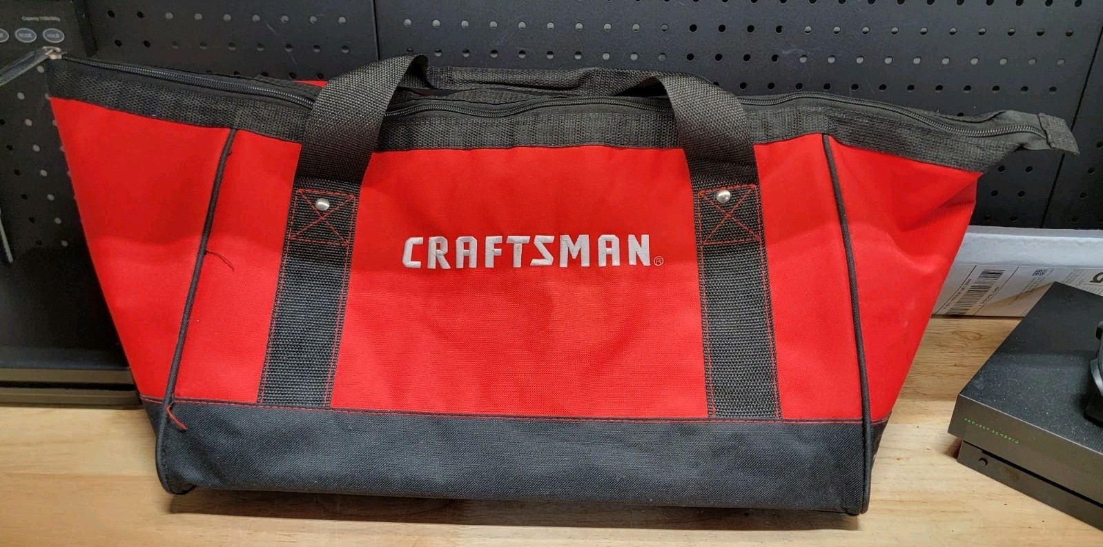 Craftsman Red And Black Large Tool Bag With Handle For Combo Kit Multiple Tools