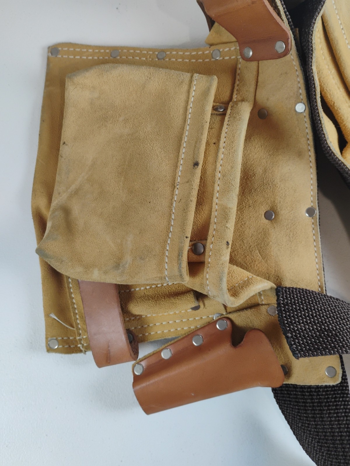 SIERRA Genuine Suede Leather Tool Belt SH-427-X – Light Tan Leather Good Cond