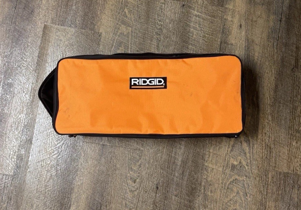 RIDGID Padded Zippered Tool Bag Case Orange & Black Storage Pouch P/N 903211068