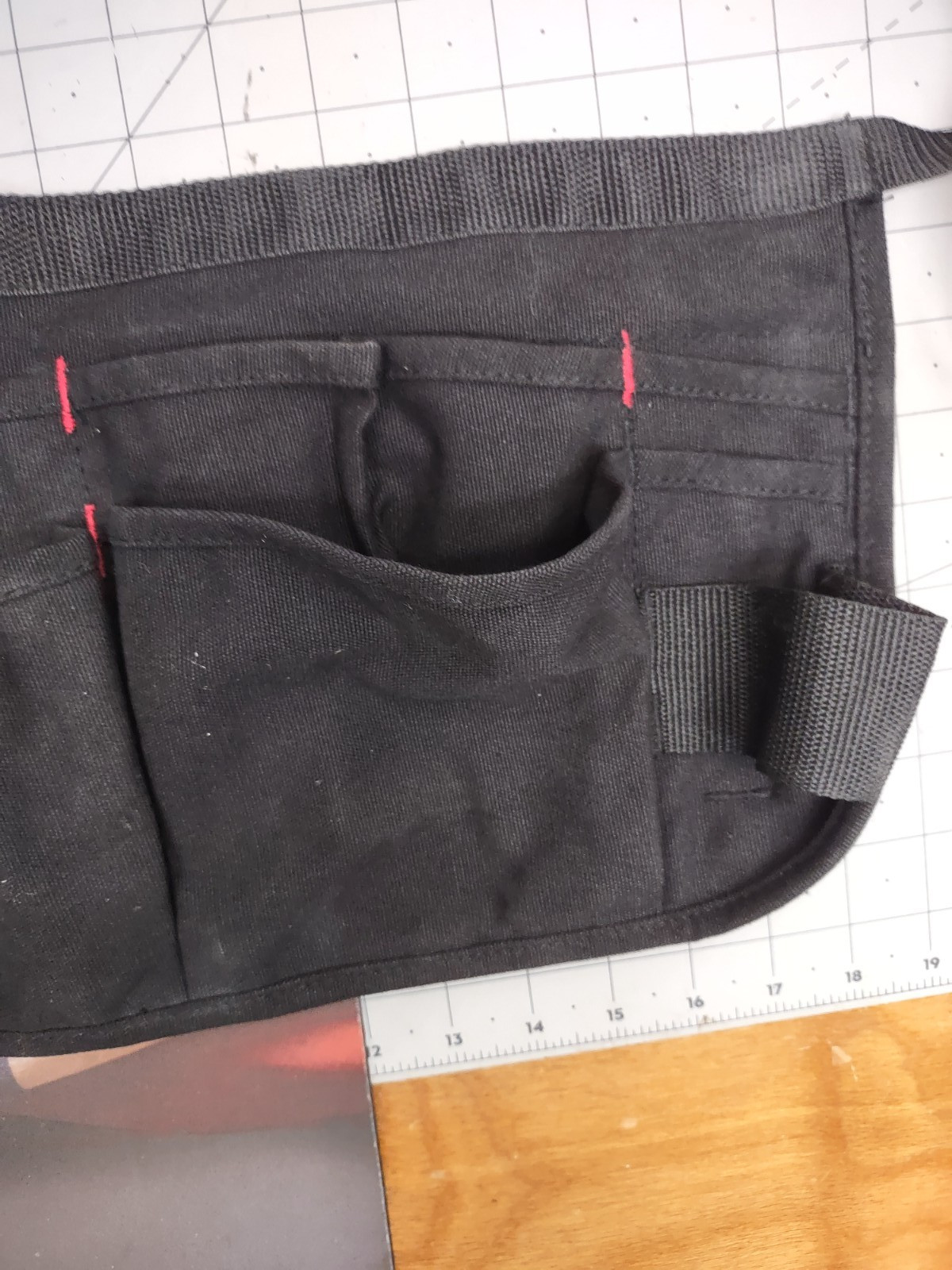 Husky Tool Belt Black Canvas Waist Apron Adjustable Pockets Work Excellent Pre