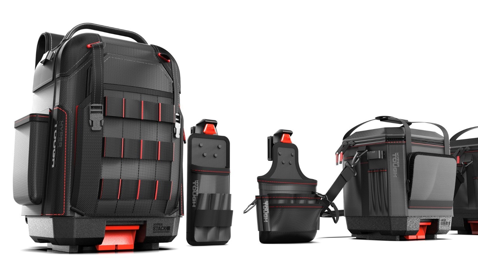 Hyper Tough Stackable Tool Backpack Organizer Heavy Duty Jobsite Storage Bag