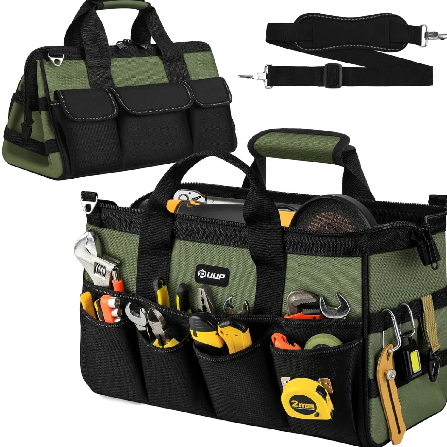 18-Inch Large Tool Bag, 16-Pocket Portable Tool Box Organizer Storage, Heavy …