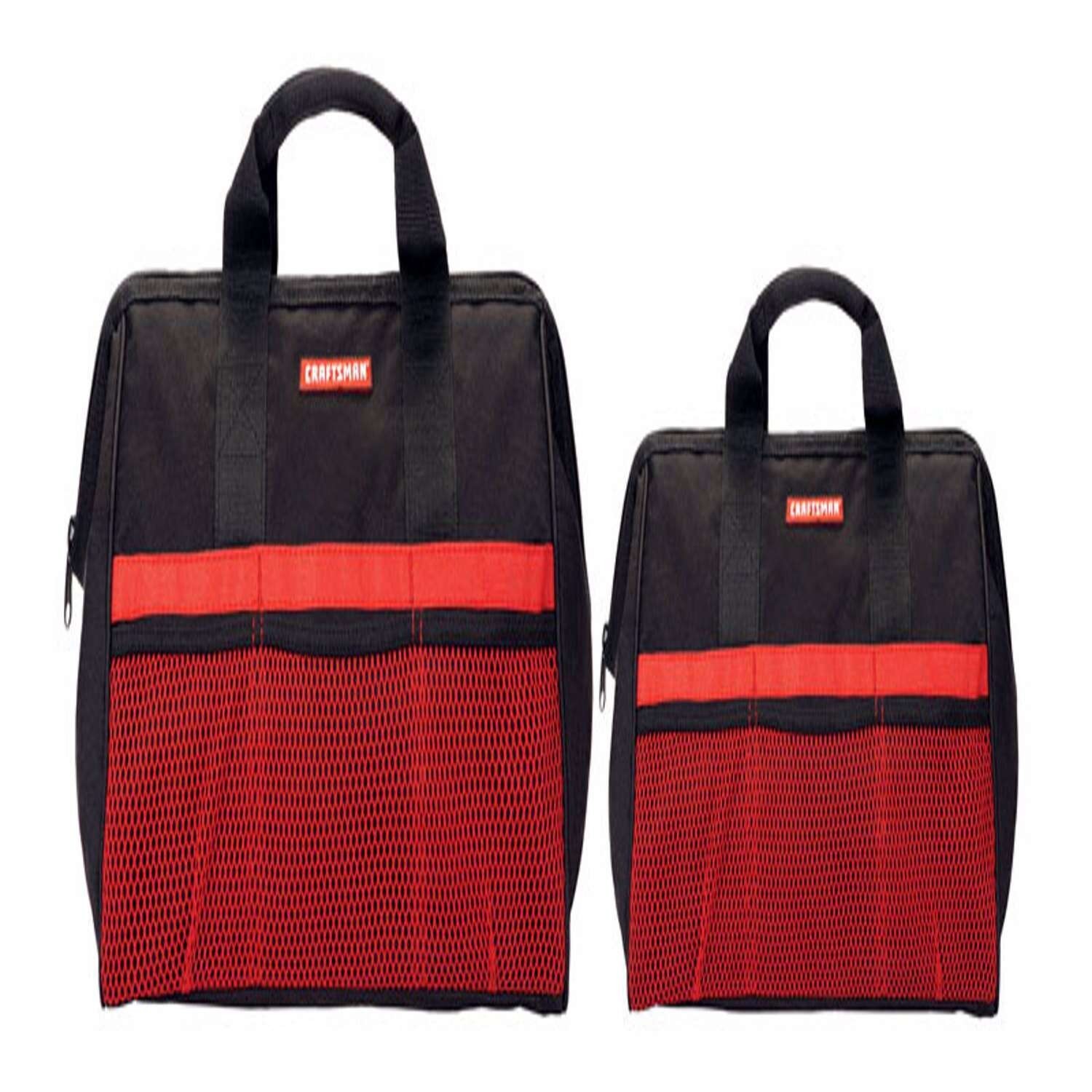 Craftsman Ballistic Nylon Tool Bag Set Black/Red 2 pc. 13″ and 18″ Combination