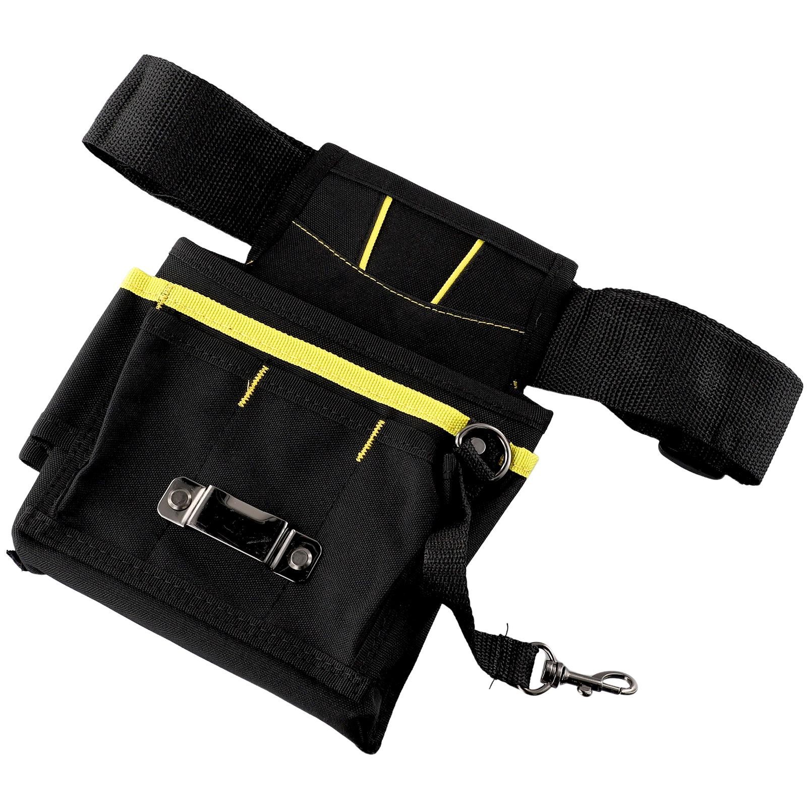Brand New Tool Bag Waist Storage 600D Oxford Fabric Belt Tool Black Electrician