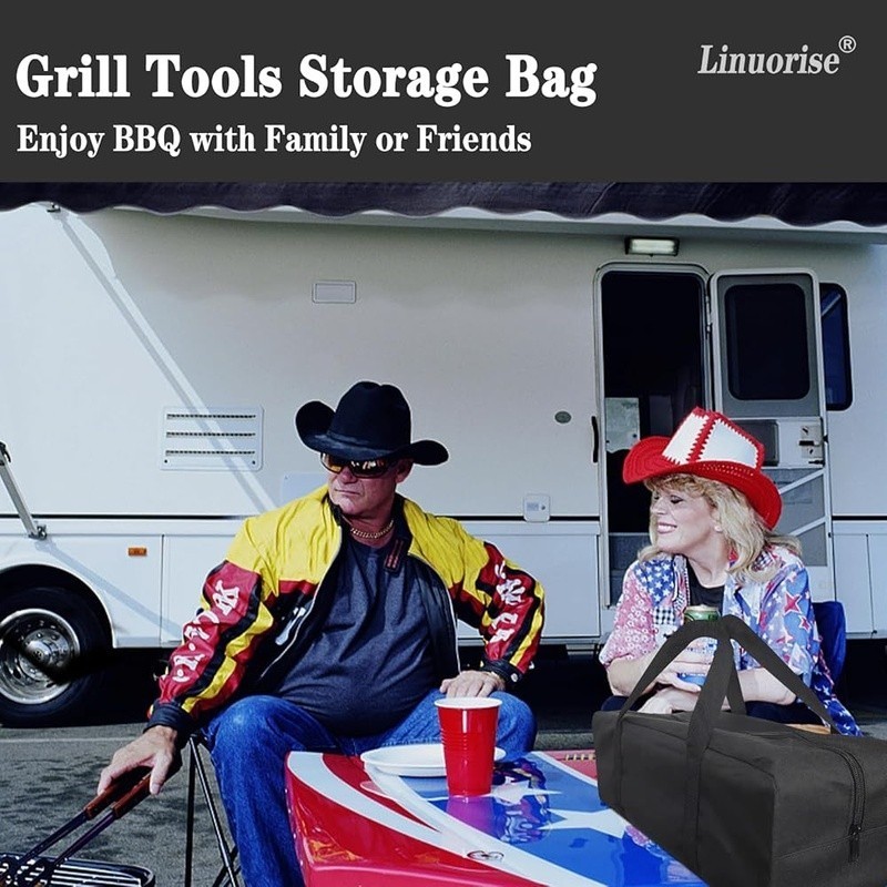 BBQ Tool Storage Bag Waterproof Durable Carry Bag Camping Outdoor Cookout New