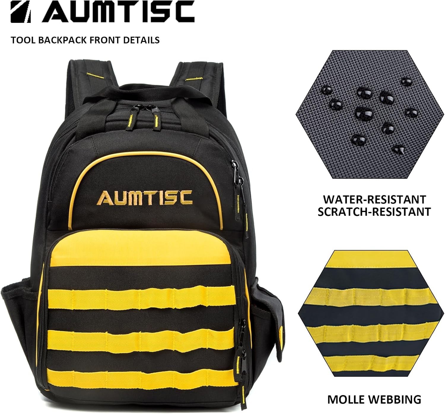 Electrician Industrial Tools Organizer Backpack, Yellow
