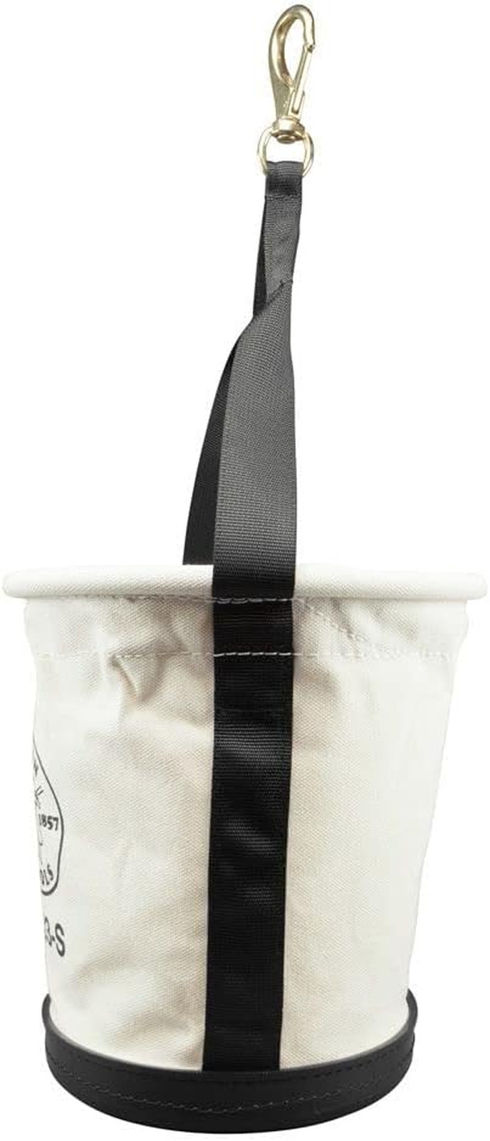 Heavy Duty Canvas Tapered Wall Bucket Utility Web Handle Rope Lineman Tool