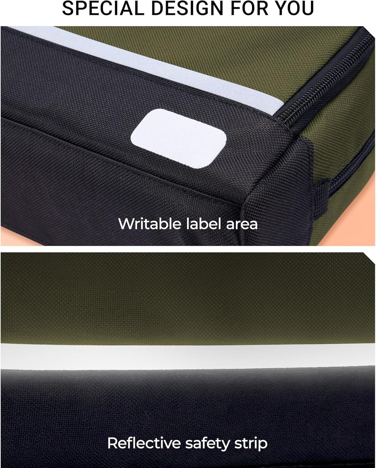 2 Pack Small Tool Bags with Strap 12″ & 10″ | Zipper Utility Pouches with Adjust