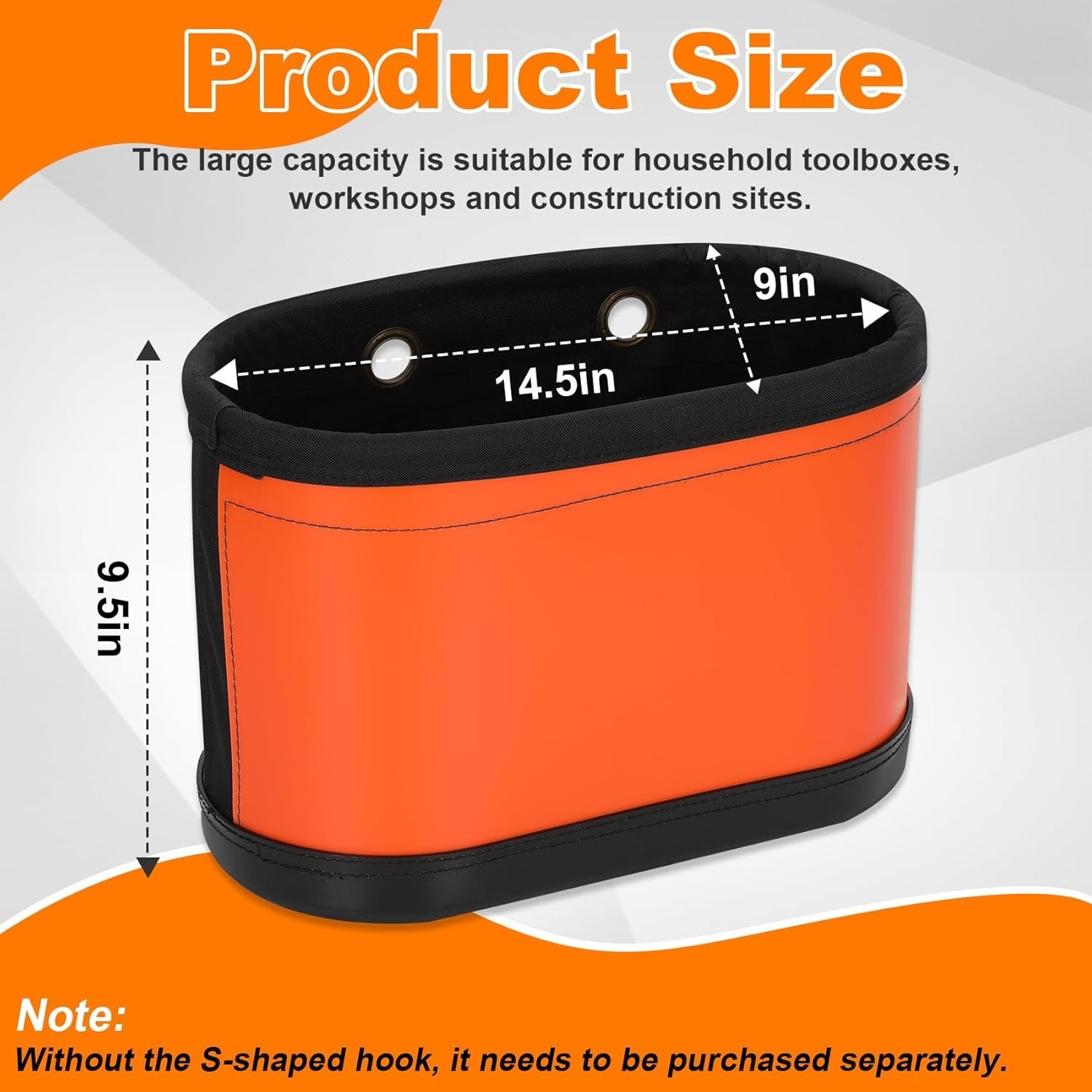 Bucket Tool Organizer with 14 Pockets | Oval Hard Lineman Bucket Bag, Tool Bu…