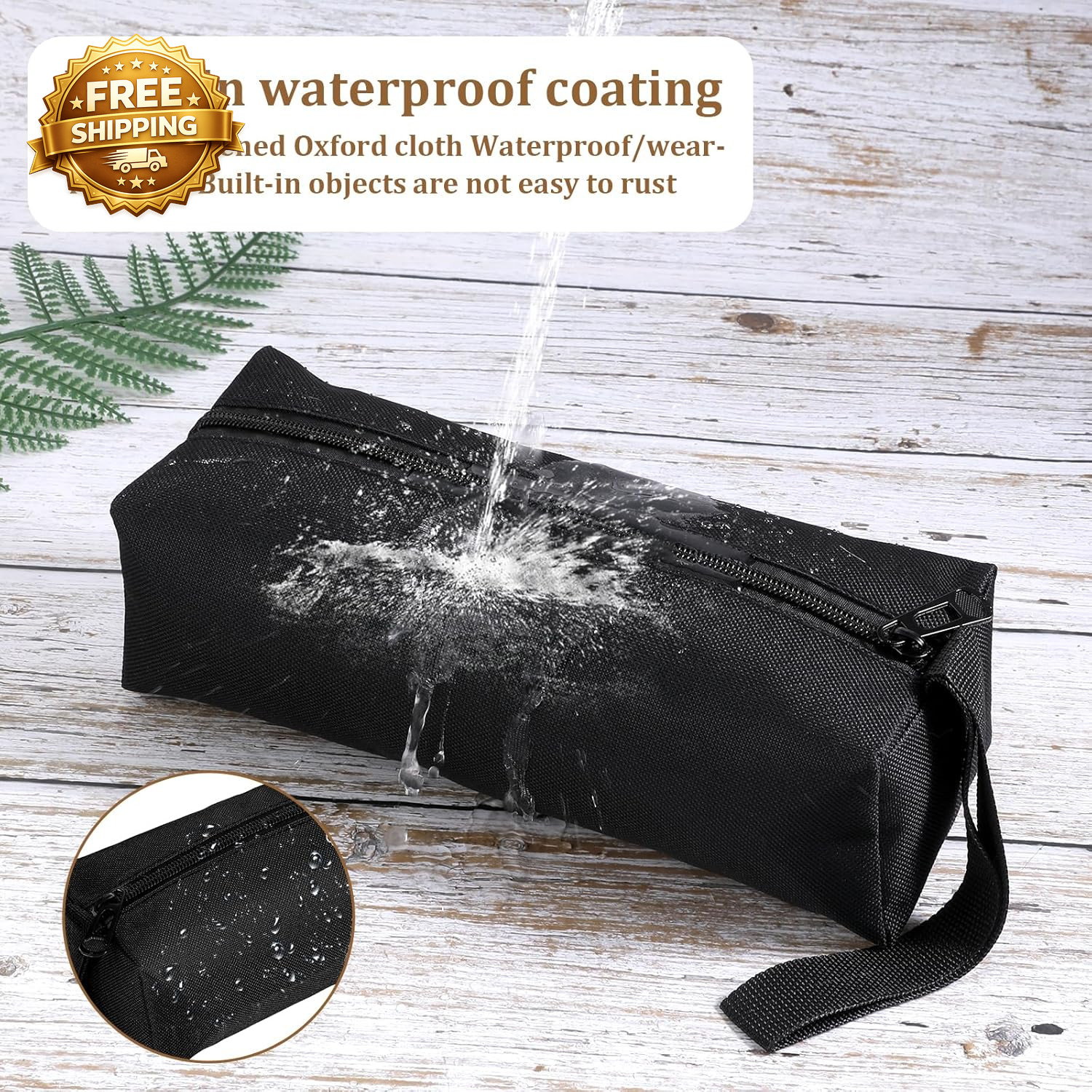 2 Pack Canvas Tool Pouch with Zipper Tool Pouch Bag Multi-Purpose Small Zipper
