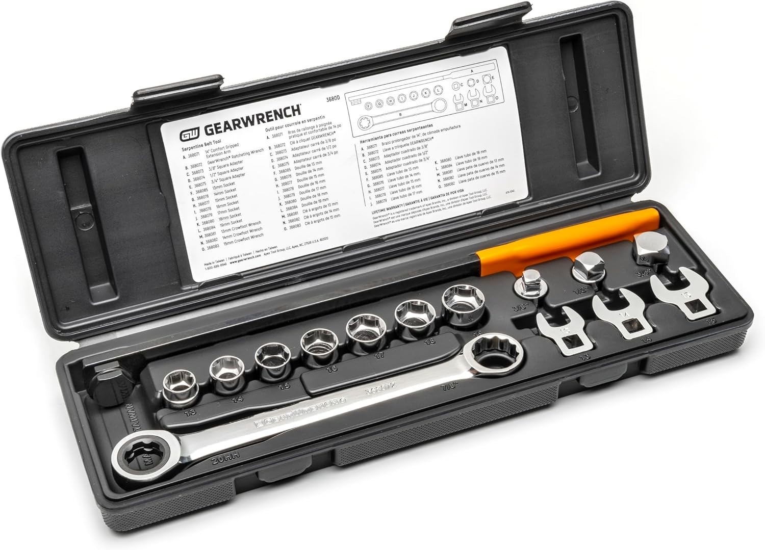 Metric 15-Piece Ratcheting Serpentine Belt Tool Set – Fast & Easy Installation