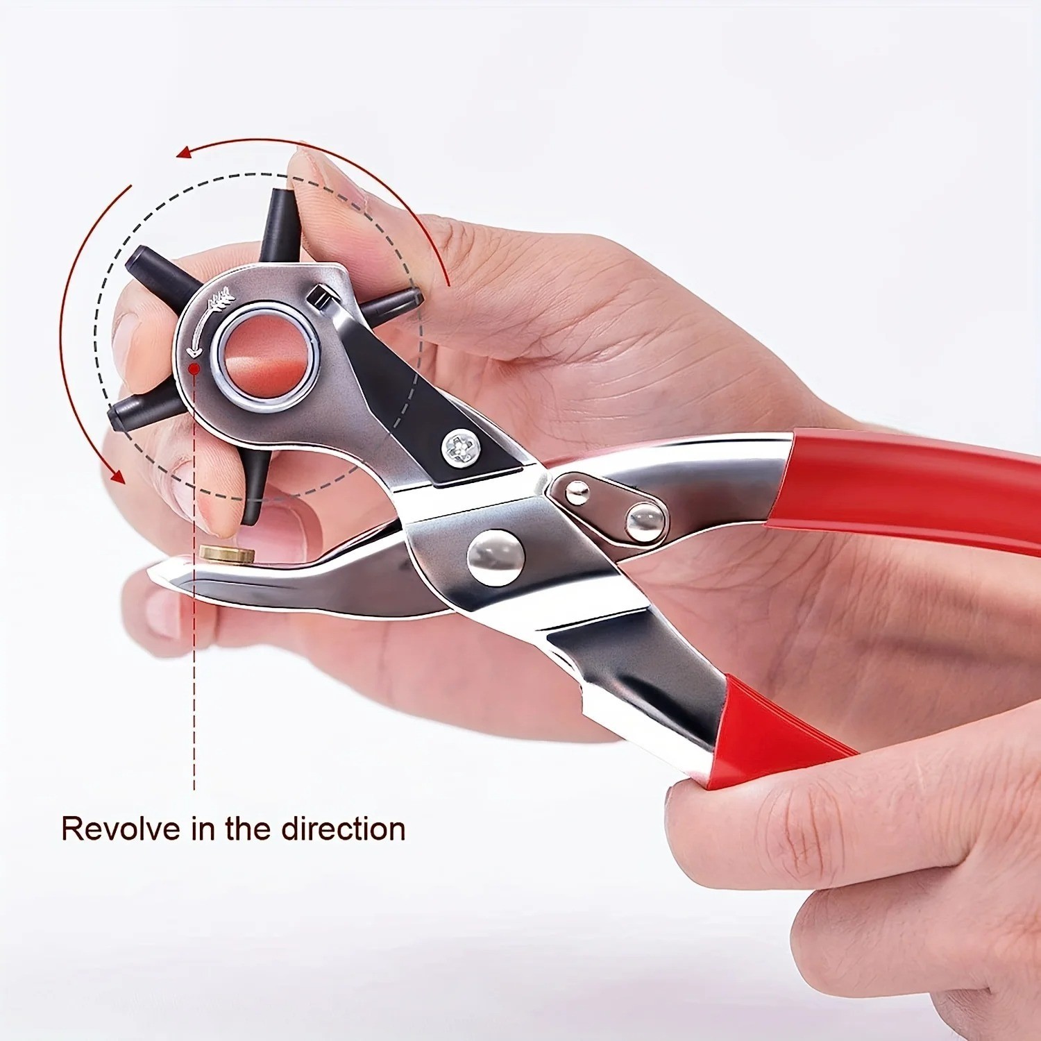 Heavy Duty Leather Hole Punch Tool Multi Size Plier for Belt Collar Strap Fabric