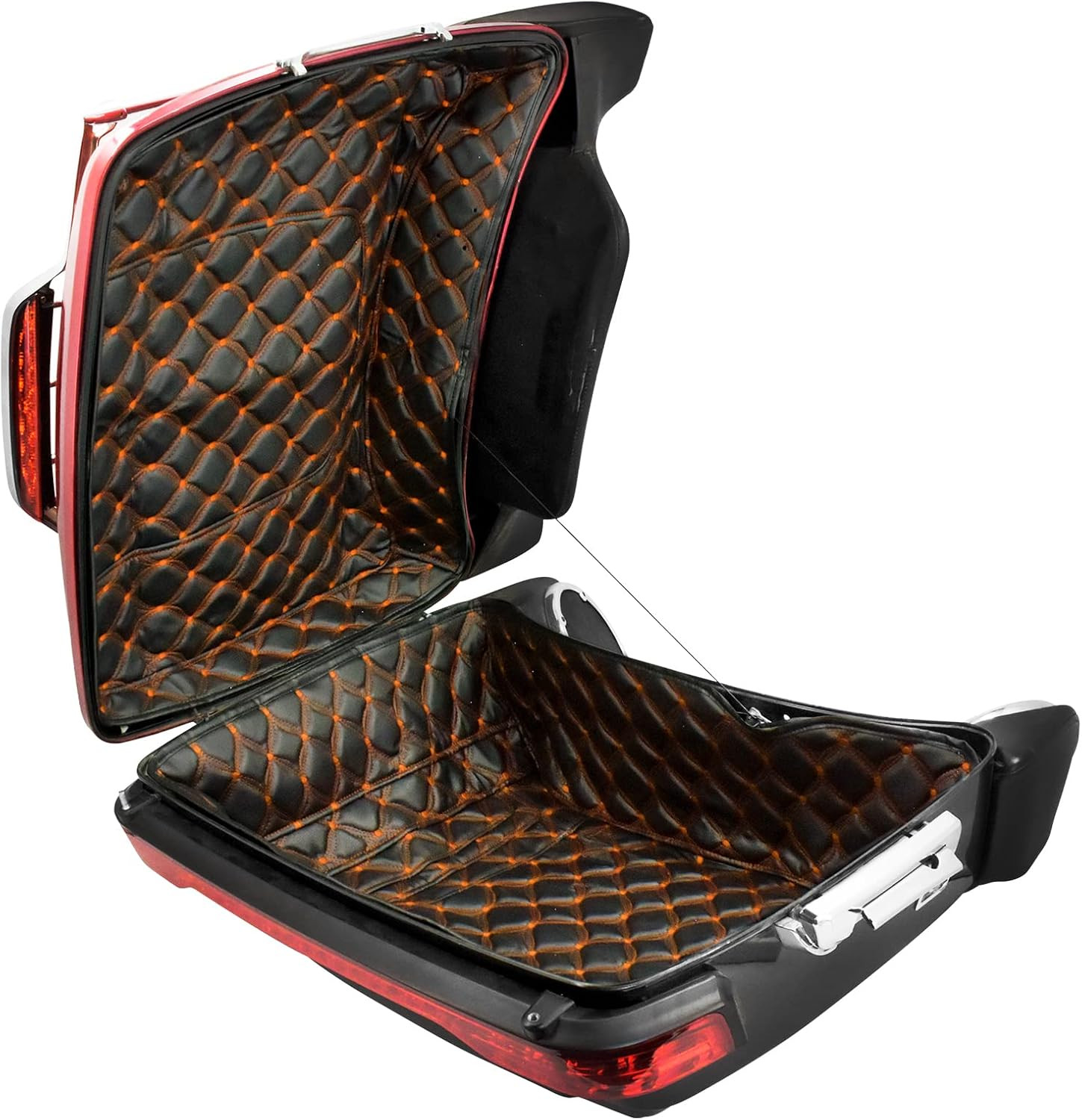 King Tour Pack Liners Orange Thread Stitching Touring Pak Inserts Fit for Harley