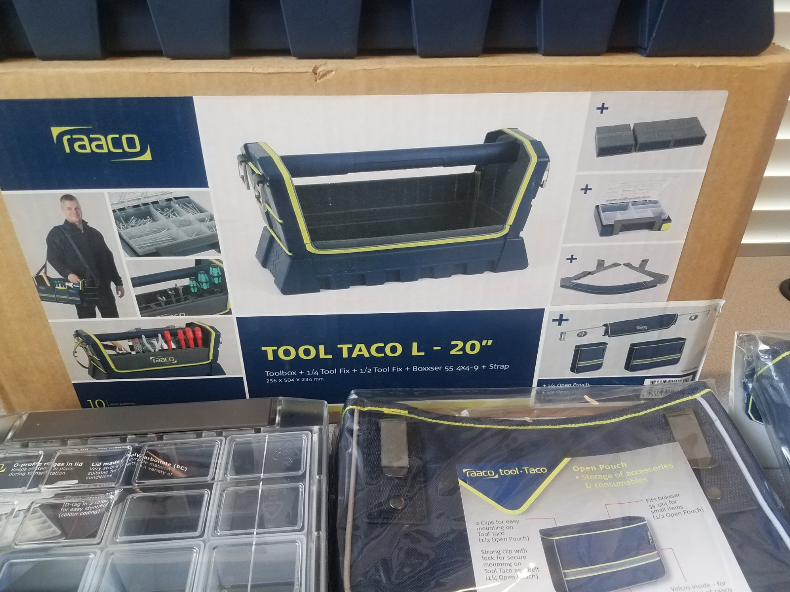 RAACO TOOLTACO 20″ OPEN TOP TOOLBOX WITH LOTS OF EXTRAS- NEW! RETAIL $159