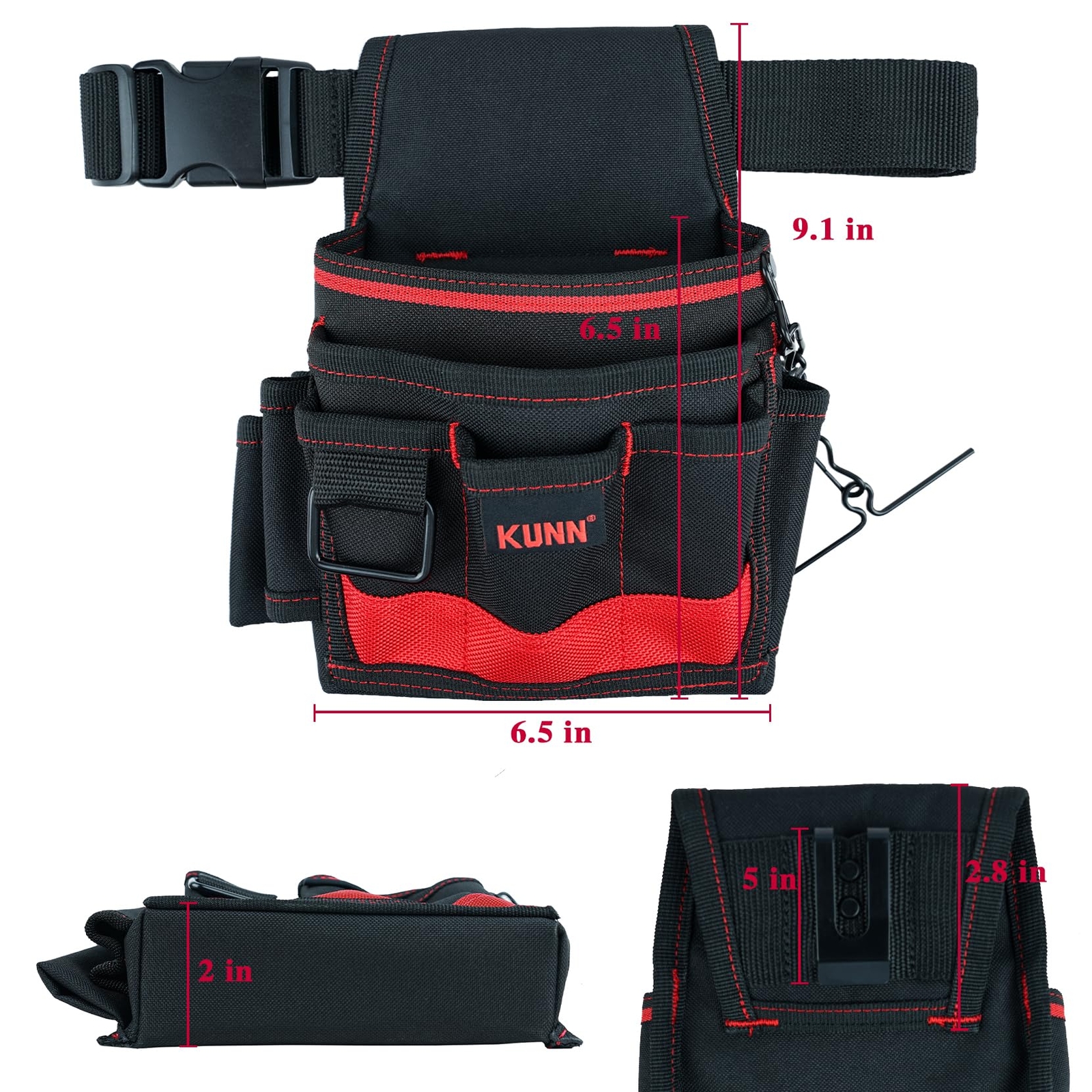 Electrician Tool Pouch – Durable Small Basic Maintenance Tool Pouch Belt with…