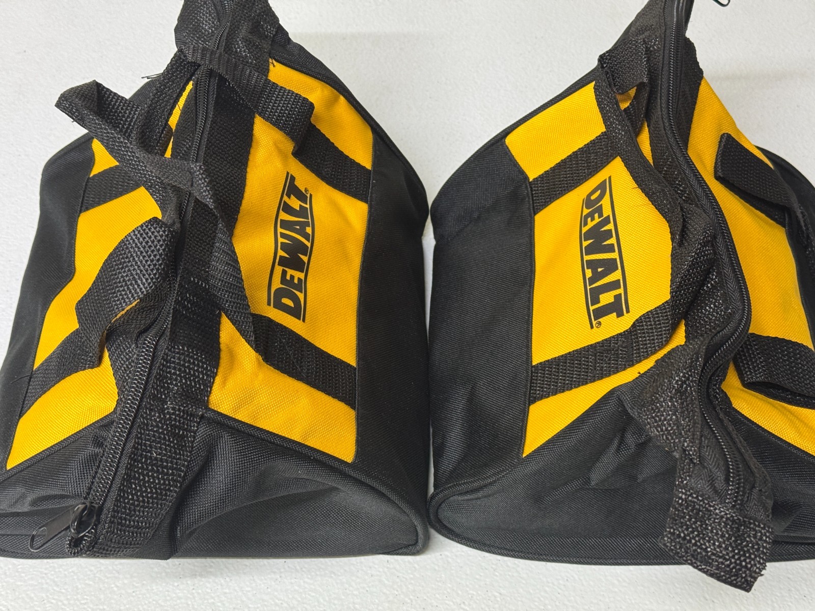Lot Of 2- DeWalt 9″ X 9″ X 8″ Small Canvas Tool Bag. TWO BAGS