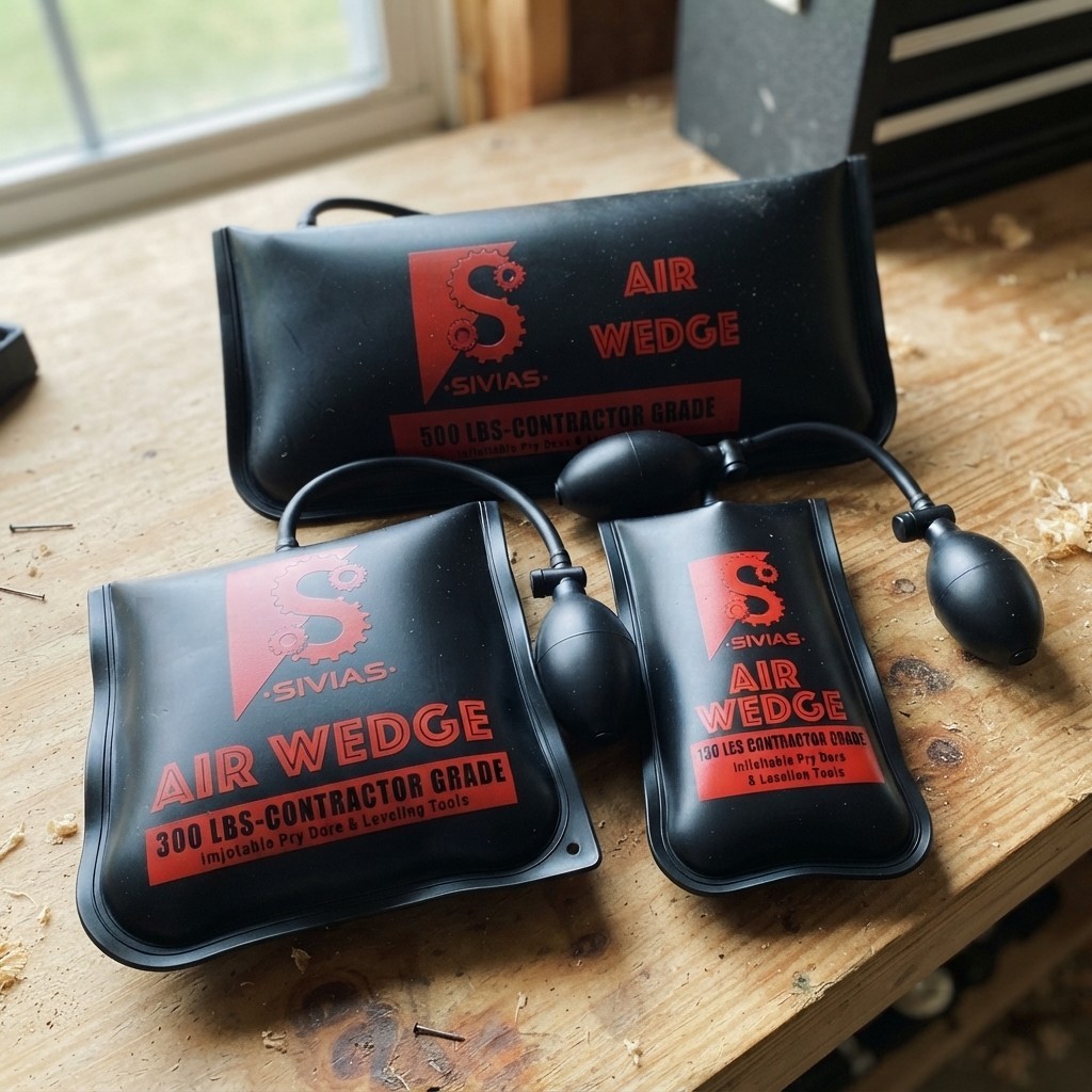 Air Wedge Bag Pump, 350 LB Load, Leveling Kit, 3-Pcs Air Shim S/M/L