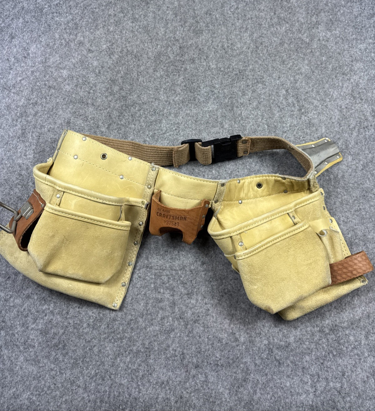 Sears Craftsman Vintage Leather Cowhide Adjustable Tool belt/Apron 937543