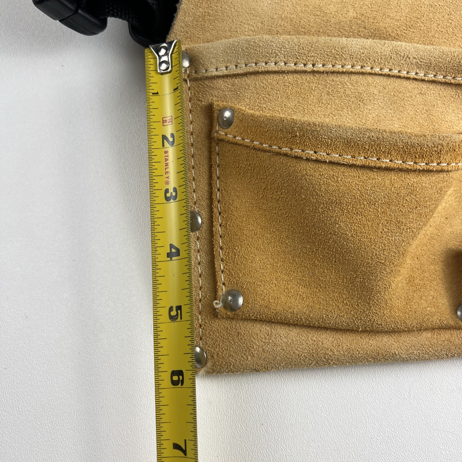 CLC custom leathercraft Suede Tool Bag & Poly Web Belt 3 Pocket Tan