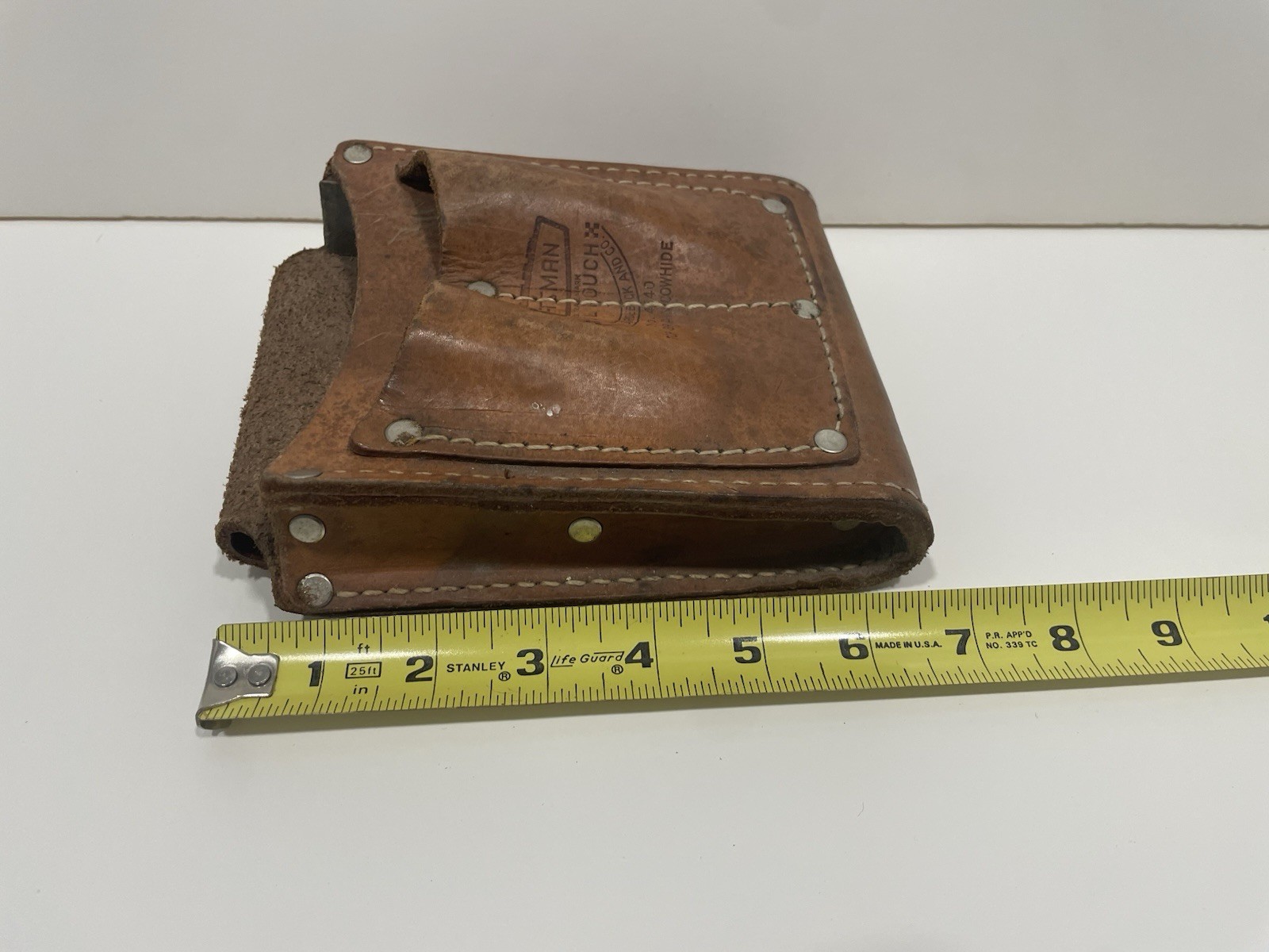 Vintage Sears Craftsman Tool Pouch 4540 For Tool Belt Top Grain Cowhide Leather