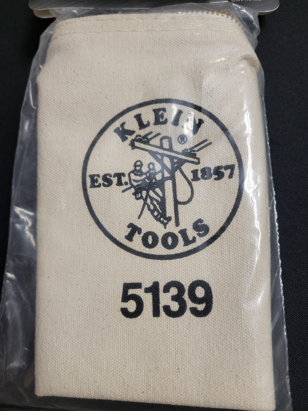 Klein Tools Canvas Zipper Bag 5139 (2023) Brand New Factory Bagged USA Product