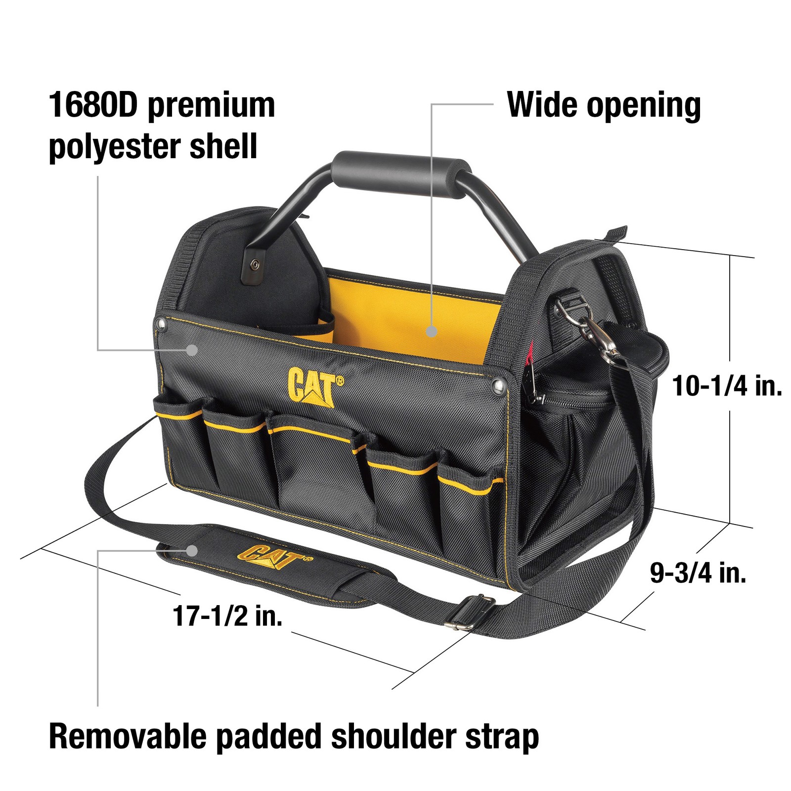 Cat 17 Inch Pro Tool Tote – 240046
