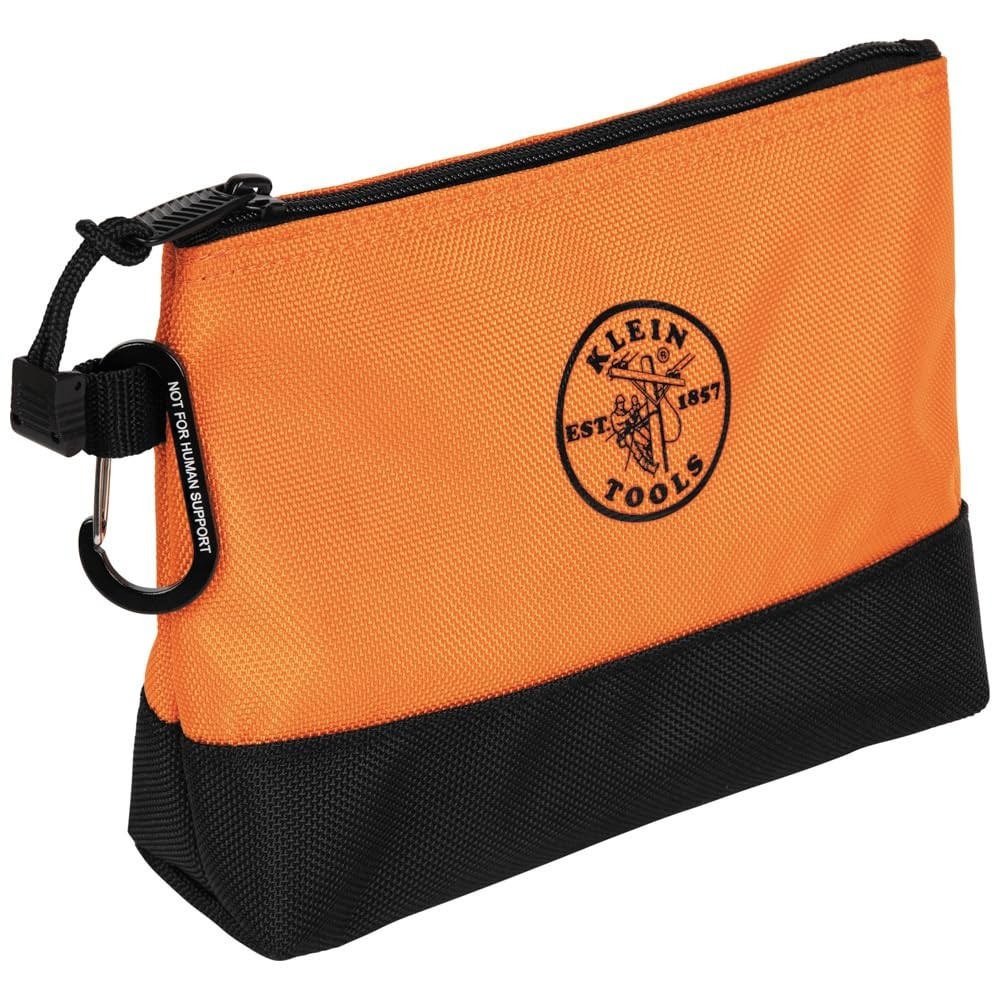 Stand-Up Zipper Tool Pouch 5-Pack with Carabiners, Water Resistant, Reinforced B