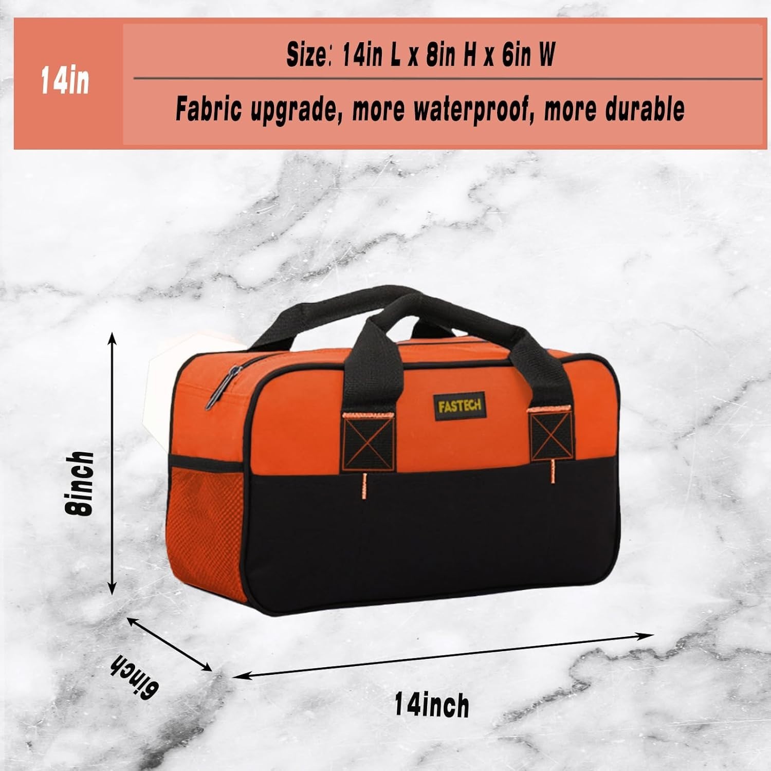 Multifunctional 14” Tool Organizer Bag – Waterproof, Compact & Stylish Orange