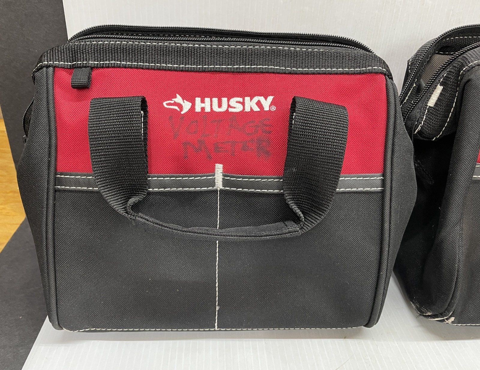 Husky 10″ Tool Bags – LOT OF 2 Canvas Zippered 10in 10 inch (Model 82124N14)