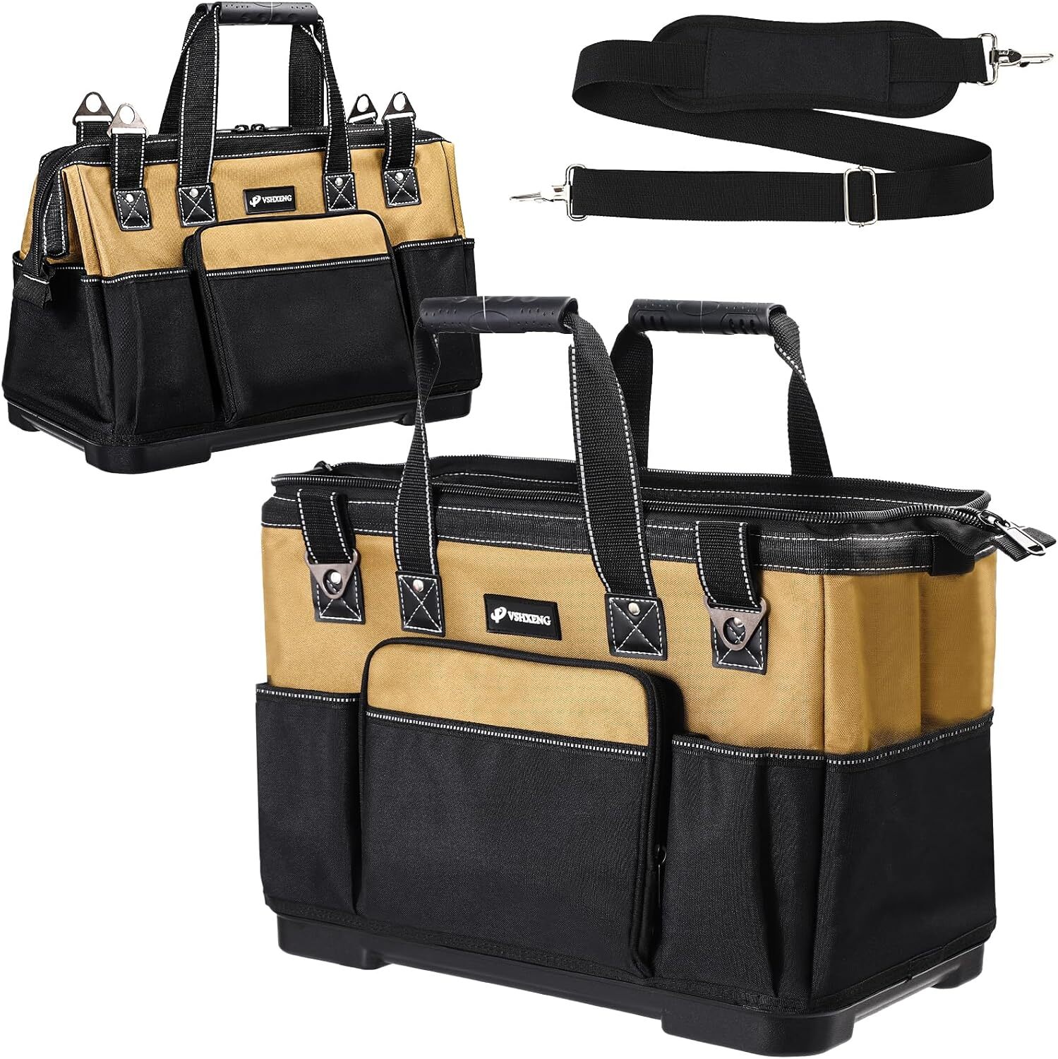 17 IN Large Tool Bag For Men Heavy Duty, Drill Bag Tool Bag Organizer, Wide M…