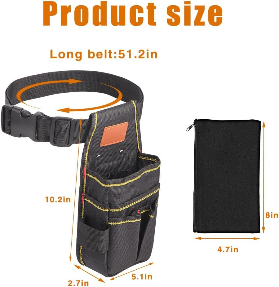 Small Tool Pouch, Small Tool Bag, Tool Pouch with Belt, Industrial Grade Thicken