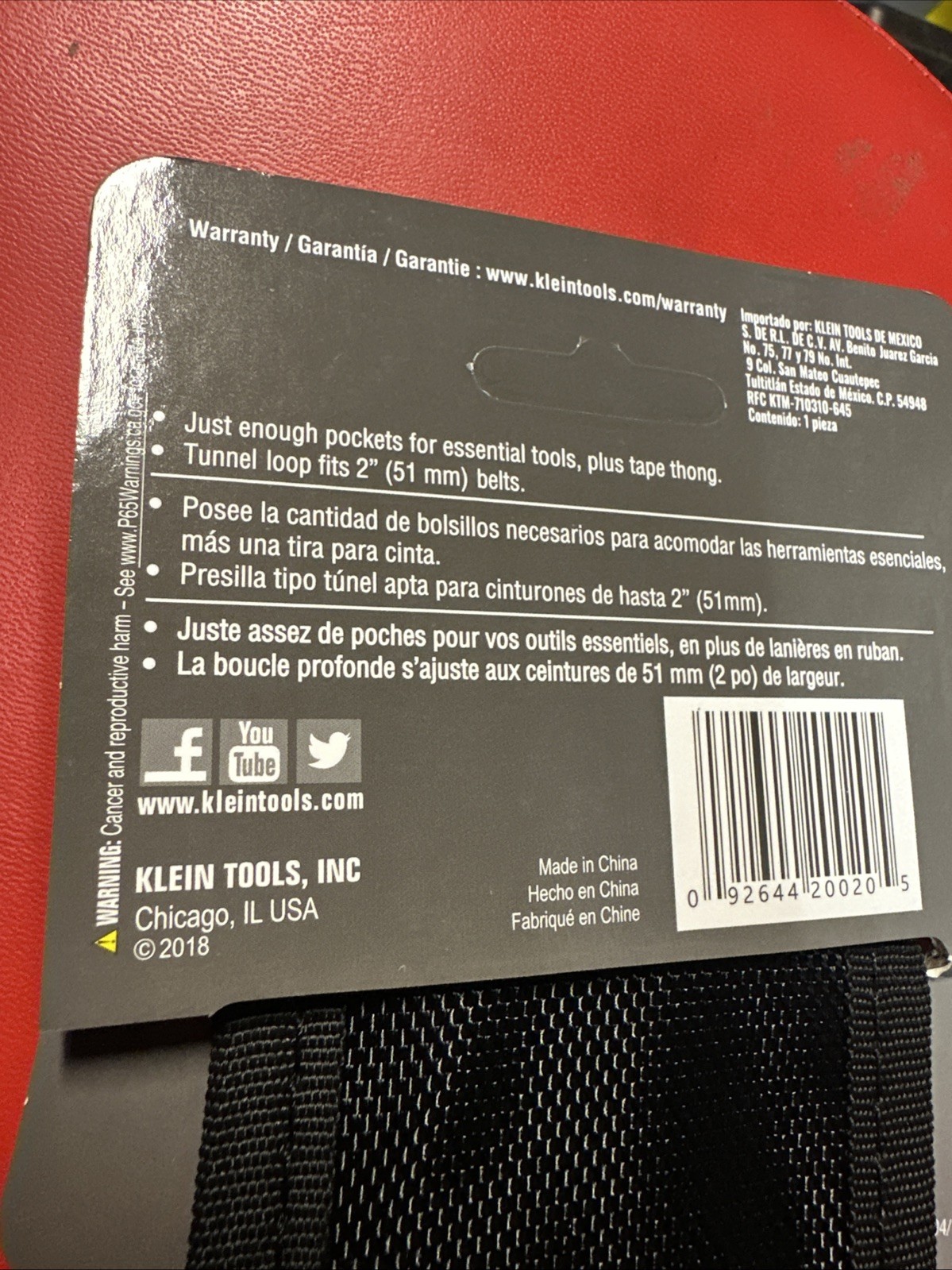 💪New Klein Tools 5240 Tradesman Pro Maintenance Tool Pouch w Buckle
