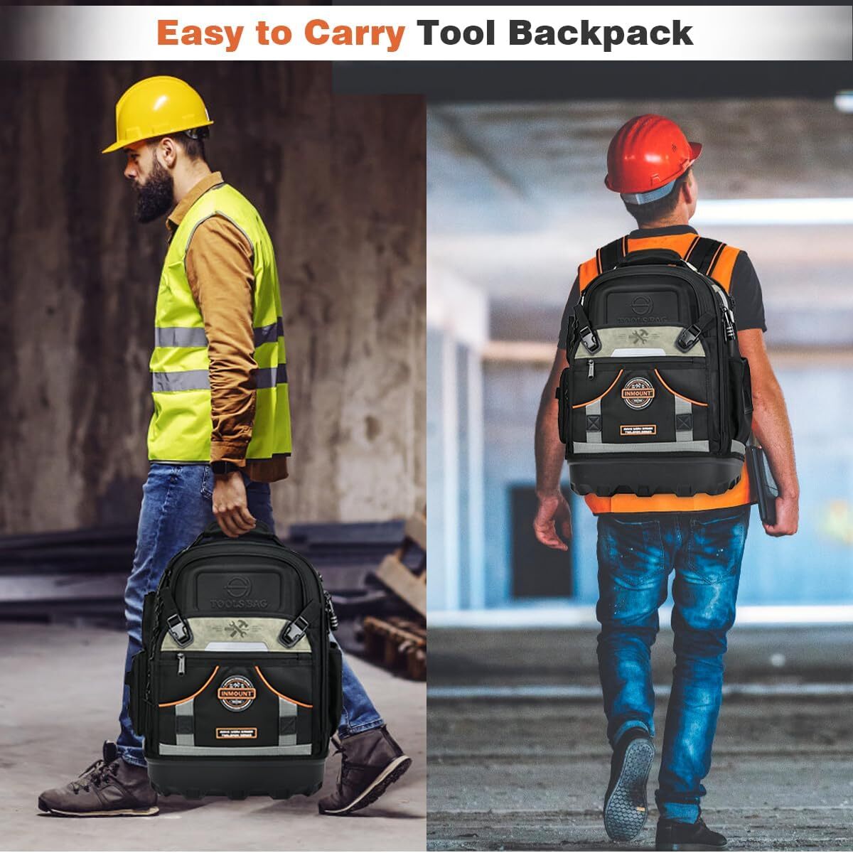 Backpack Tool Bag for Men, Durable Electrician 78 – Pockets & Loops Tools…