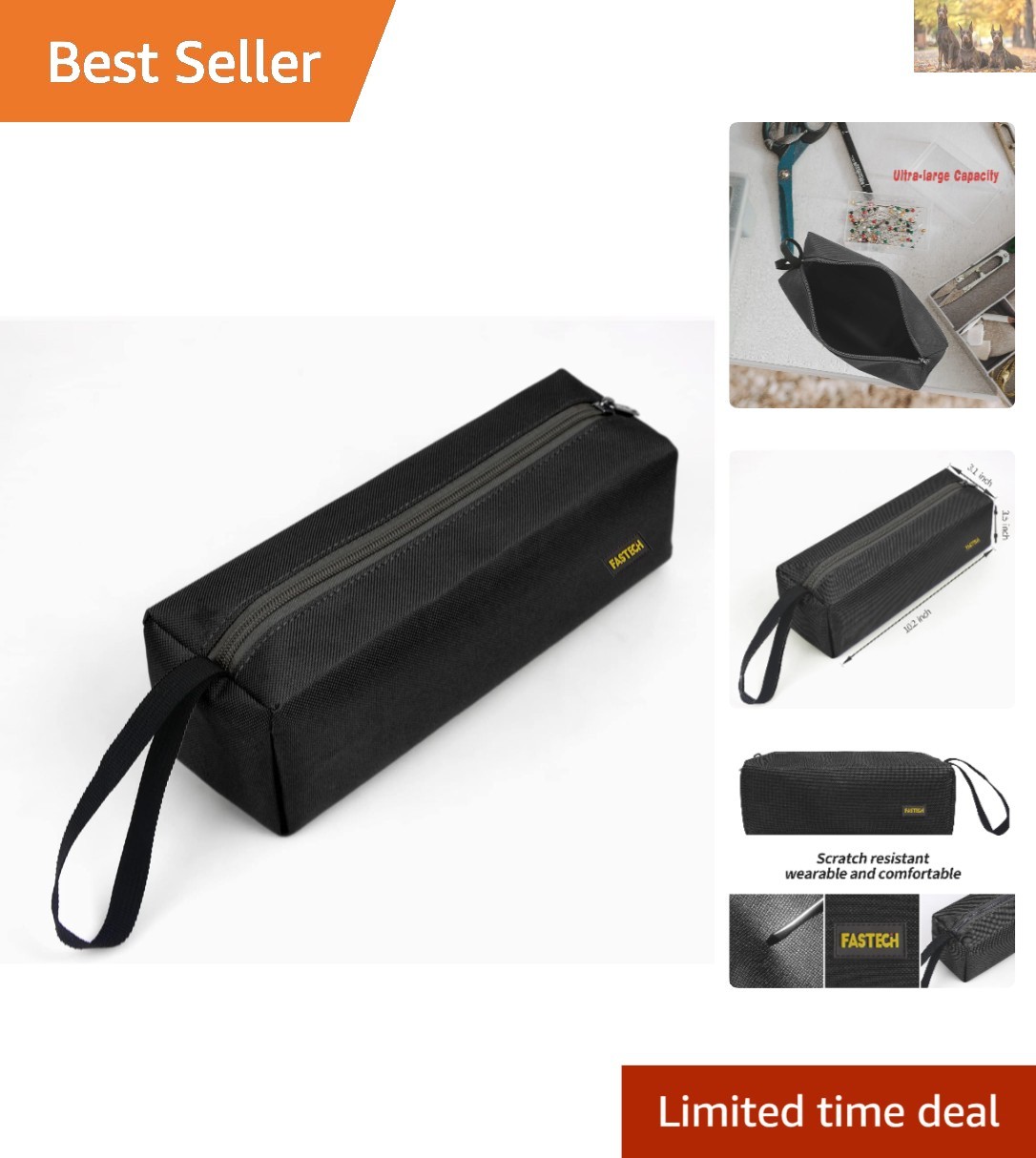Portable Multi-Utility Tool Pouch – Ideal 10.2″ Black Organizer for Home & Work