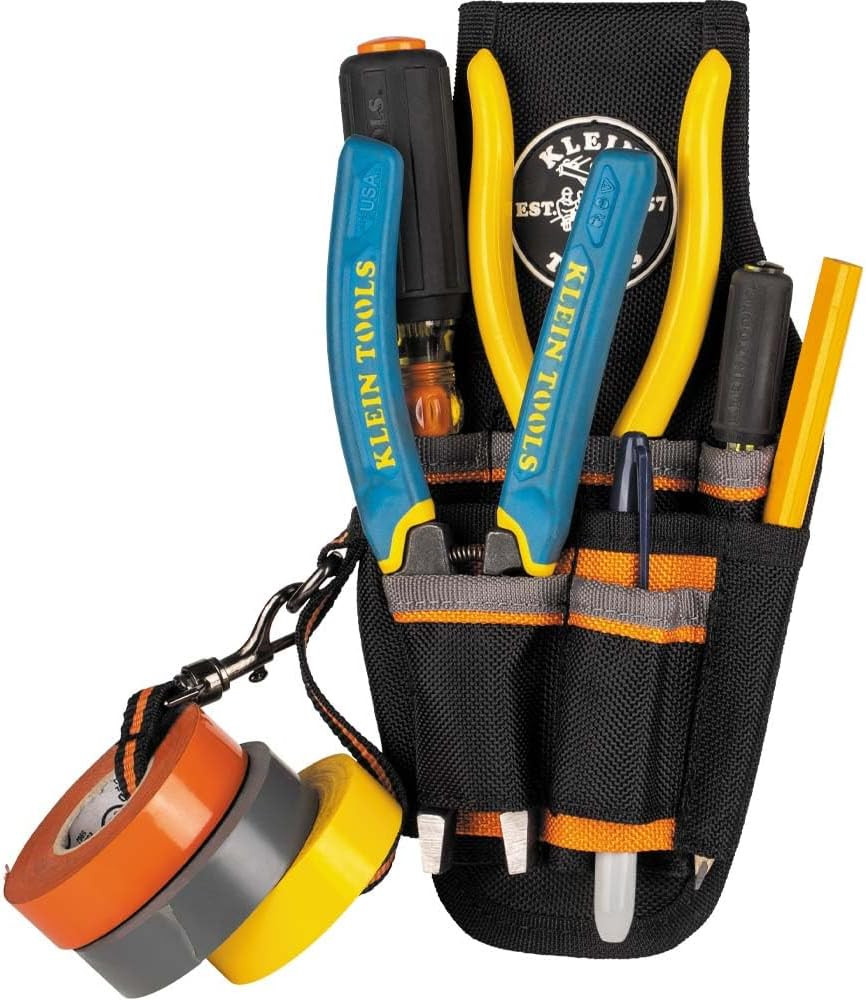 Klein Tools 5240 Tool Pouch, Tradesman Pro Maintenance Tool Pouch with 9 Pockets