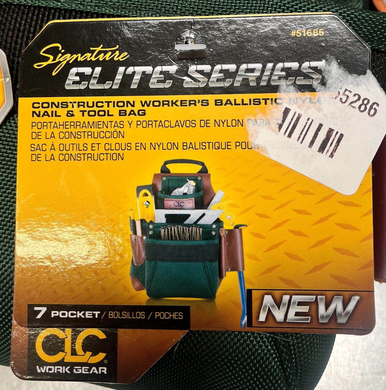 CLC Signature Elite Ballistic Nylon Nail & Tool Bag, 7 Pocket SKU 7347081