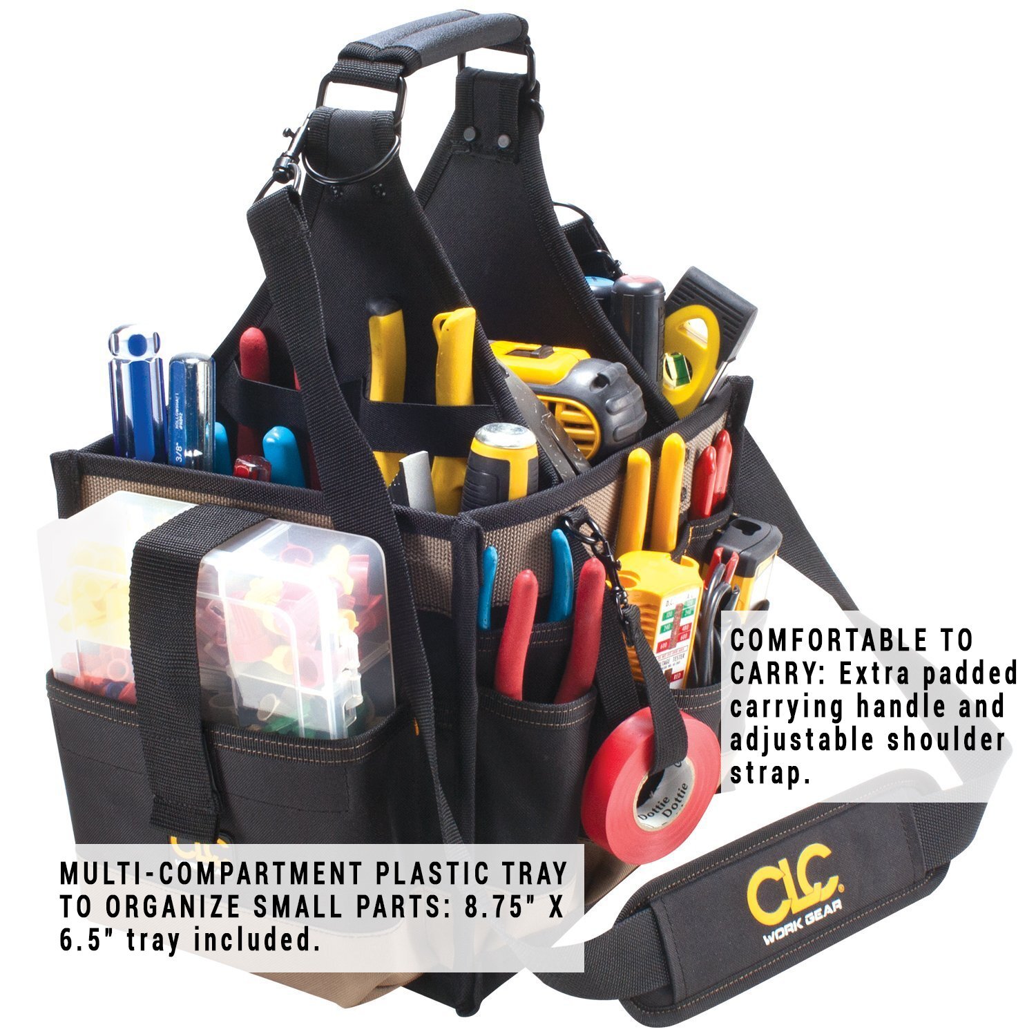 CLC 1528 Large Electrical and Maintenance Tool Carrier Black