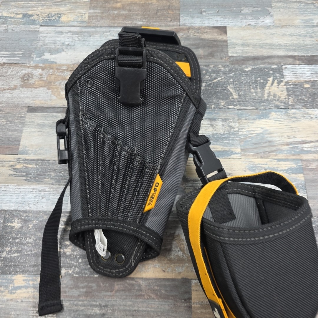 ToughBuilt ClipTech Drill Tool Holster Adjustable Black Nylon With Battery Pouch