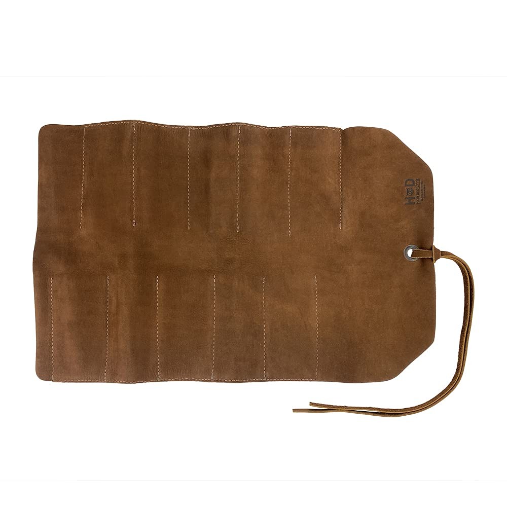 Hide Drink, Rustic Small Tool Roll-Up Bag (10 Slots), Portable Carry-On Pouch