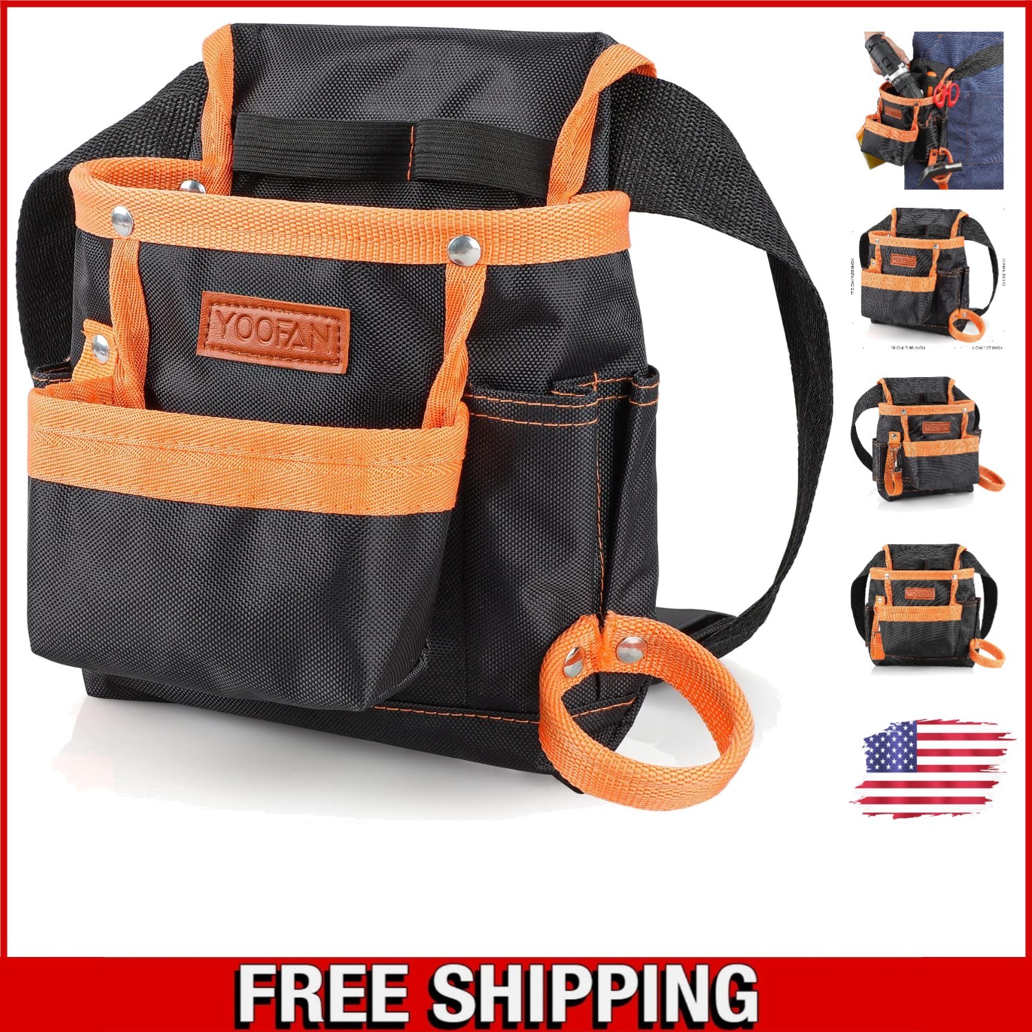 Multipurpose 6 Pocket Tool Belt in Orange – Ideal for Carpenters & Technicians