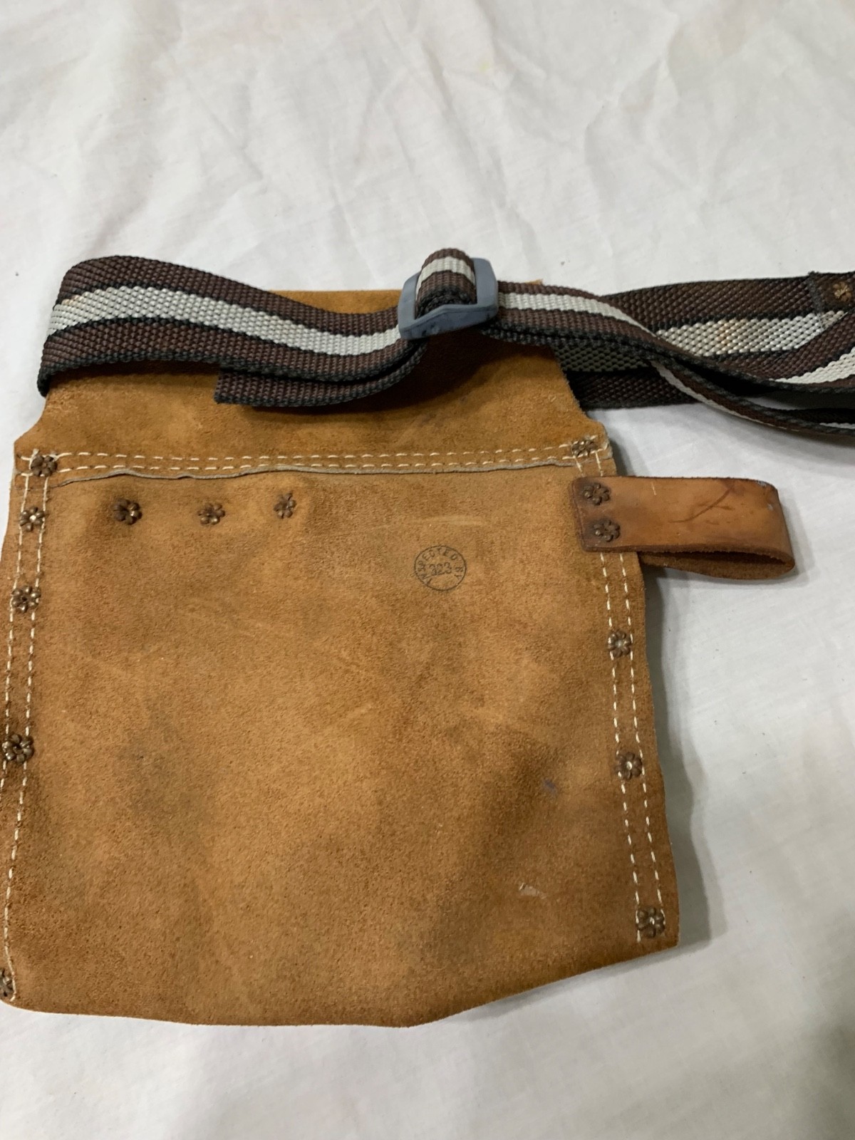 Nicholas Heavy Split Cowhide Suede Tool Pouch Nail Apron Carpenter Work Belt Bag